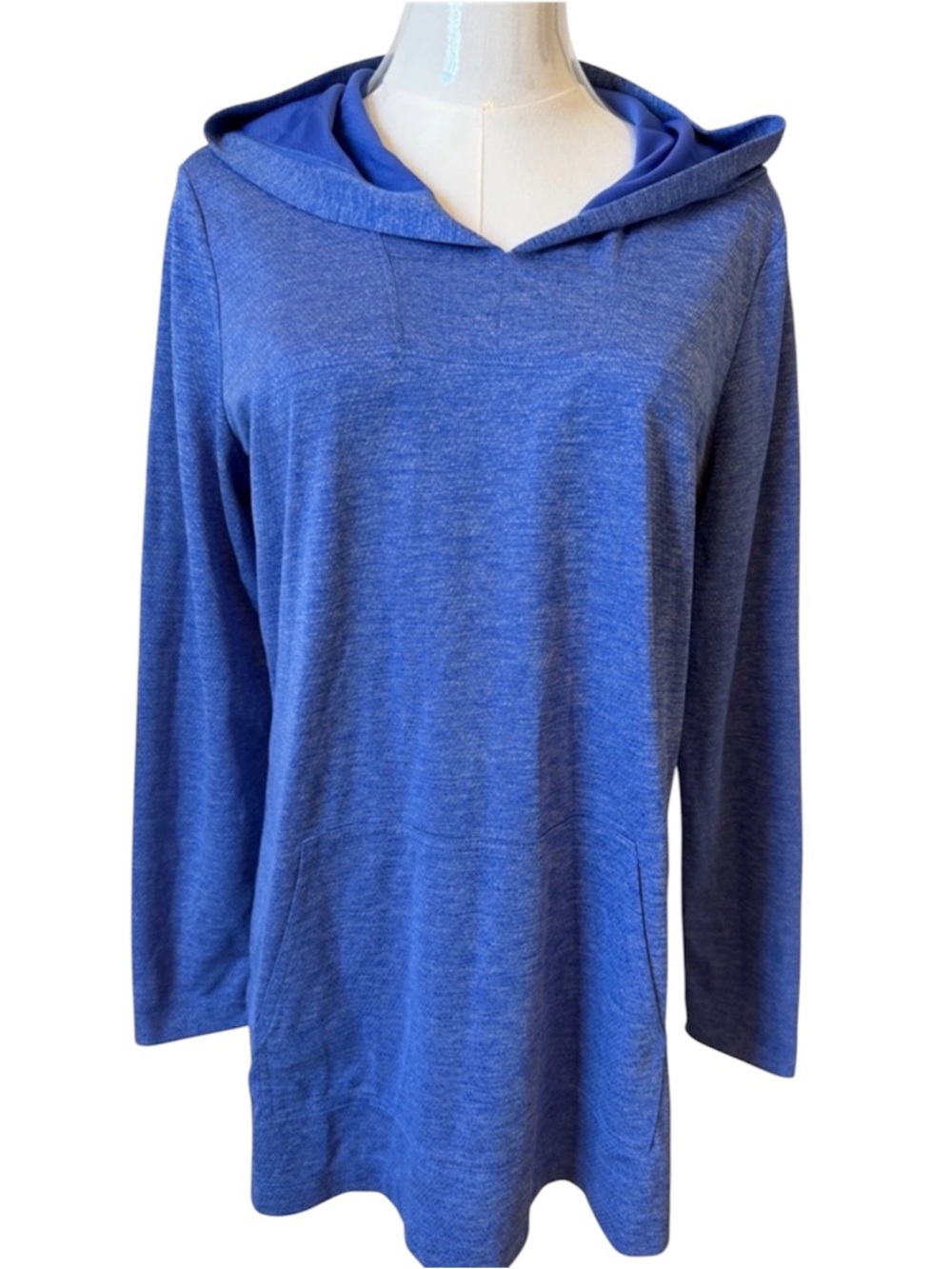 Duluth Trading Co Blue Hooded Tunic Size S